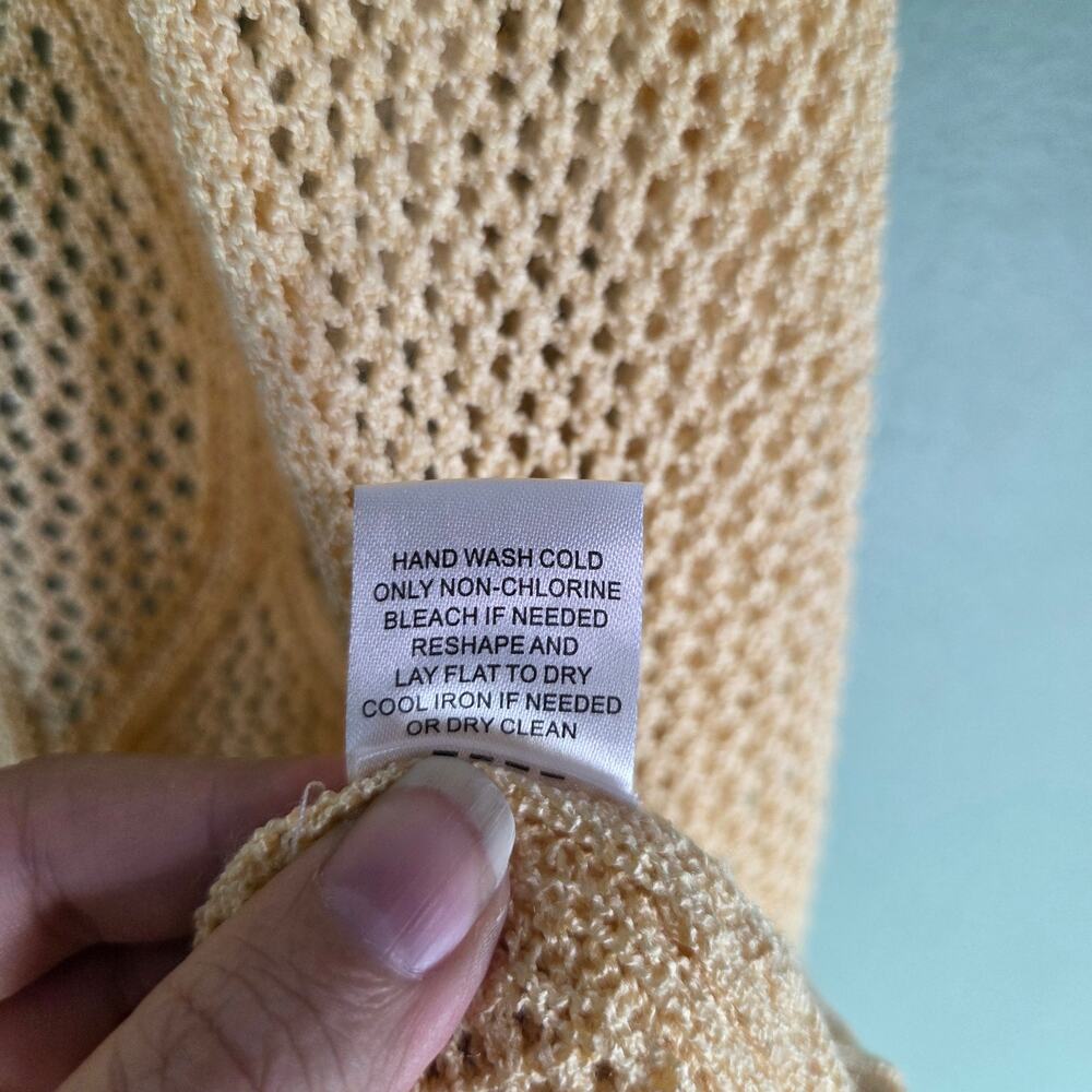 Bua//Bua Womens Butter Yellow Open Front Sleevele… - image 5